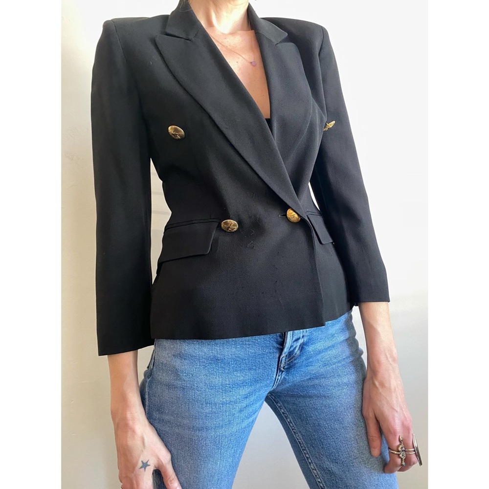 Vintage Moschino Military Blazer S/M - Picture 2 of 16